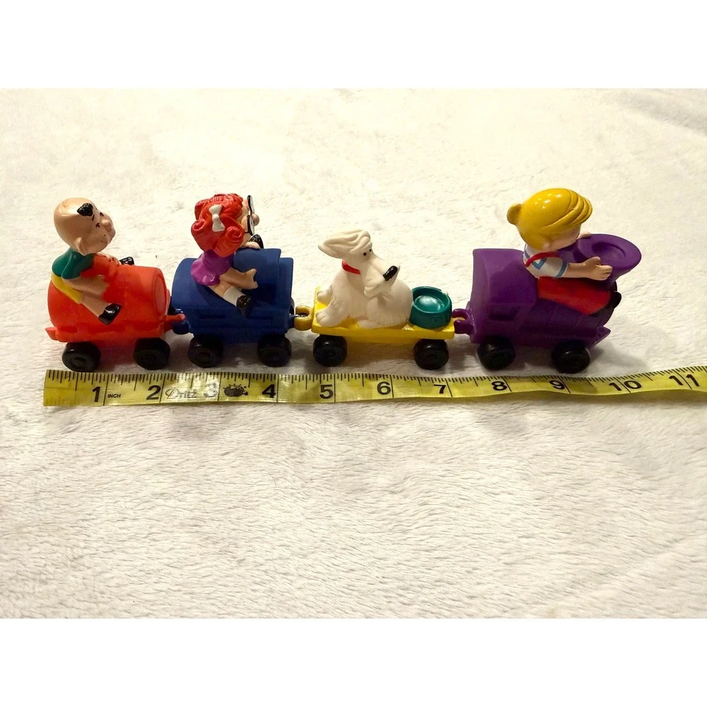 Vintage 1998 Dairy Queen Dennis‎ the Menace Rolling Train Toy FULL SET of 4